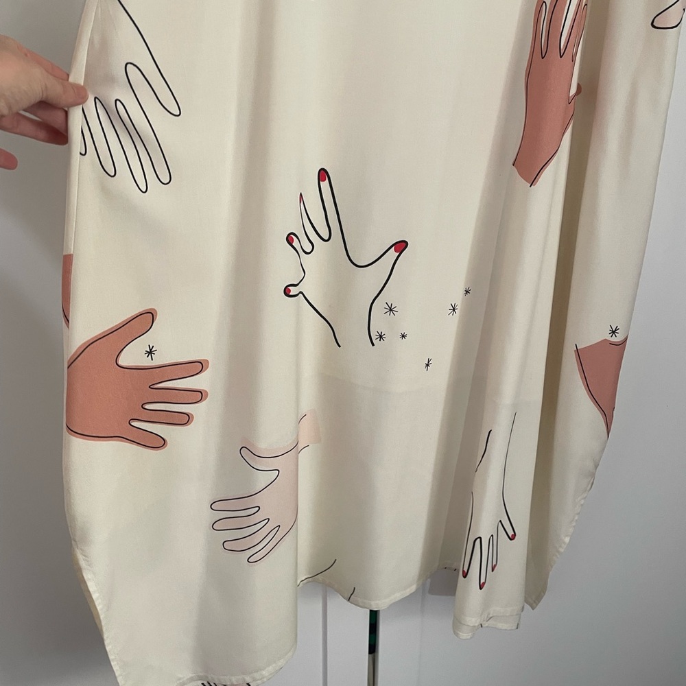 Mr. Larkin Midi V-Neck Dress with Hand-Drawn Print - Picture 8 of 15